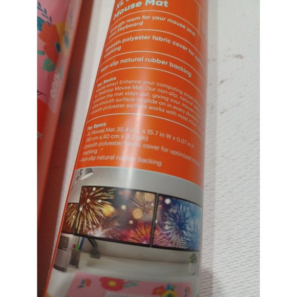 Surf Onn. XL Desktop Office Mouse Computer Keyboard Mat 35.4 "  Gaming Pink Flor - Picture 6 of 7